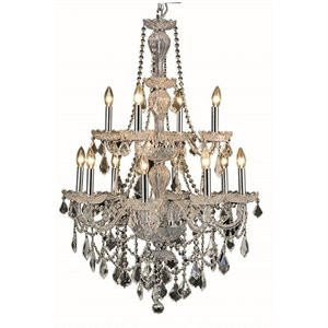 Elegant Lighting Giselle 28" 12 Light Royal Crystal Chandelier | Cymax