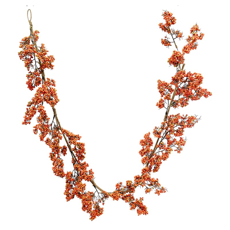 Orange Berry Garland, 41" | At Home