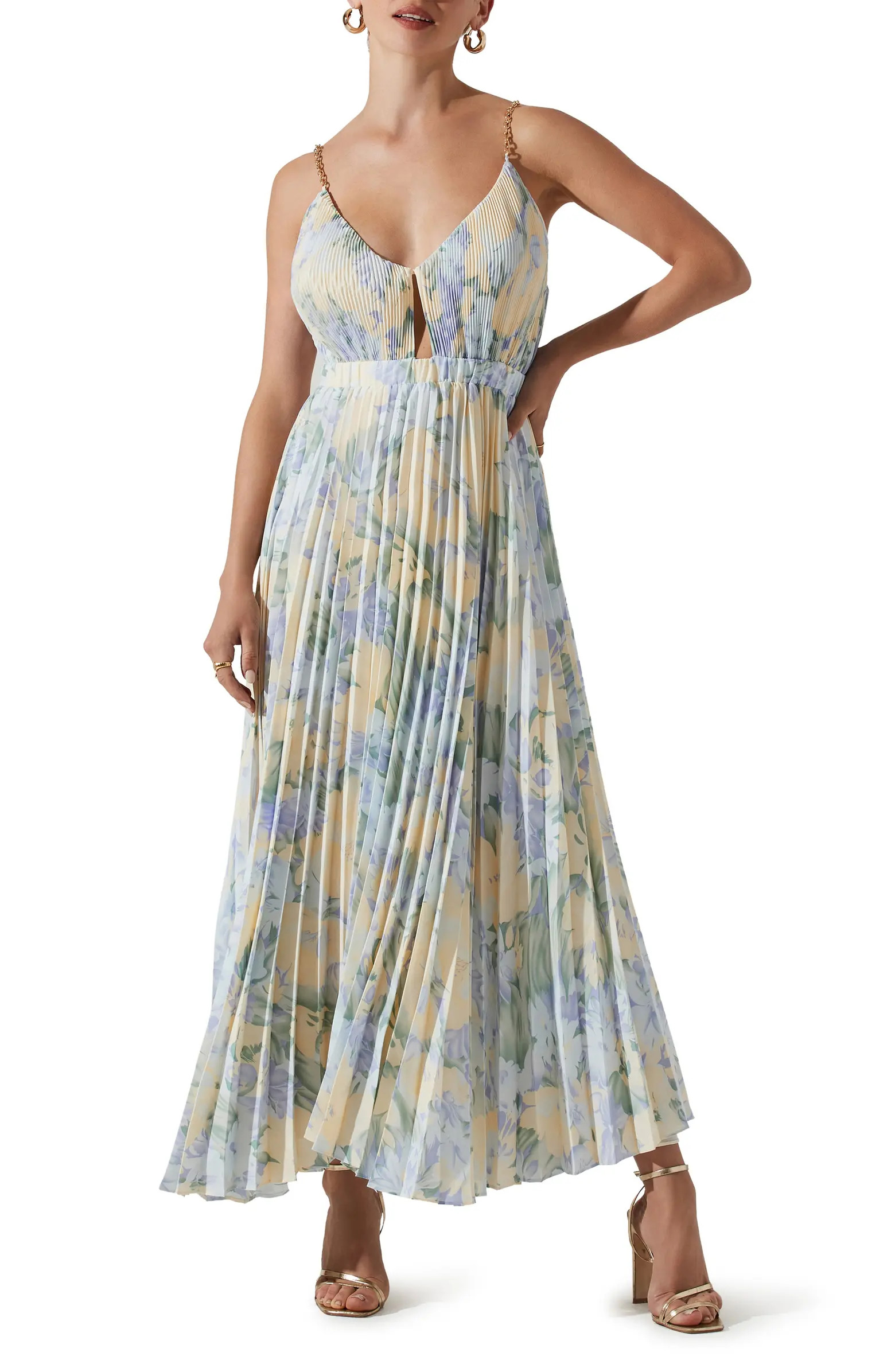 ASTR the Label Loralee Floral Pleated Midi Dress | Nordstromrack | Nordstrom Rack