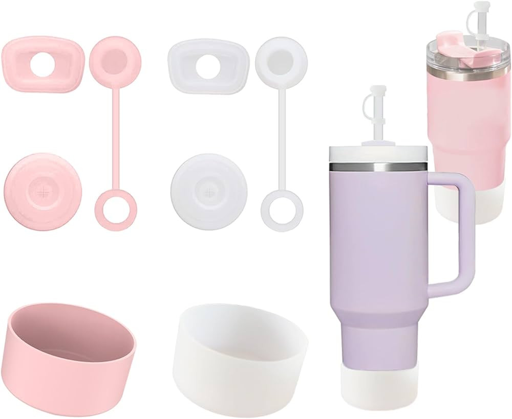 UMUST 8Pcs for Stanley Cup Accessories, Silicone Spill Proof Stopper & Silicone Cup Bumper Boot,S... | Amazon (US)