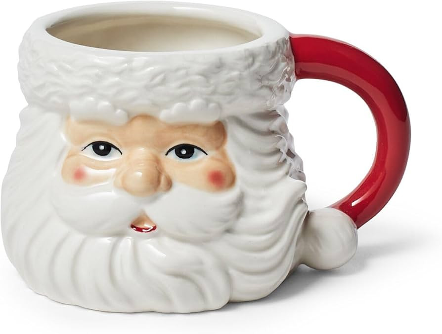 Sur La Table Snowy Village Santa Mug, Red | Amazon (US)