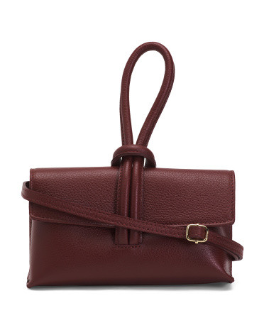 Made In Italy Leather Wrist Clutch | TJ Maxx