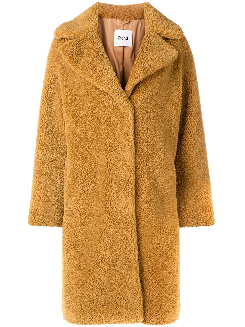 Stand faux shearling coat - Brown | FarFetch Global