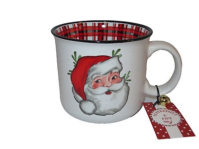 Peppermint &amp; Pine Christmas KEEP BELIEVING! Santa Ceramic Mug - NEW  | eBay | eBay US