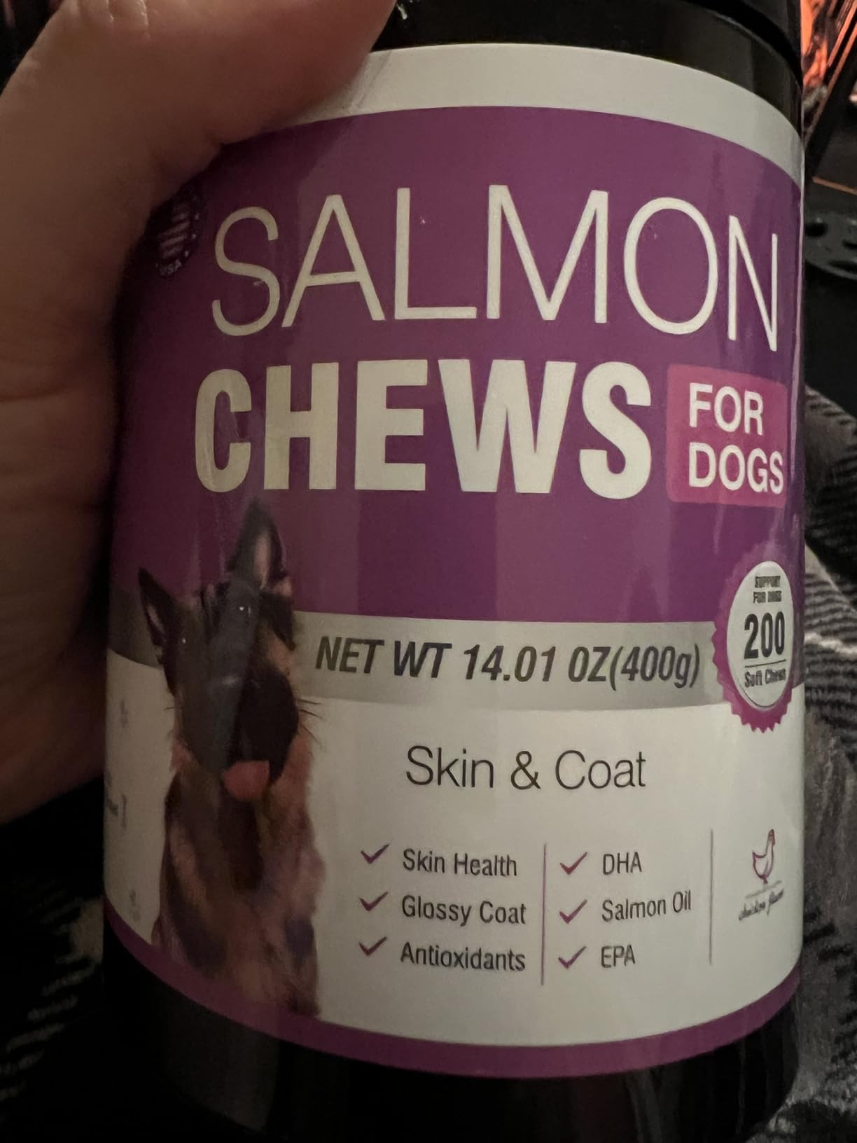 Omega 3 Skin and Coat Supplement for Dogs 200 Chews Dog Fish Oil Supplements with EPA & DHA Fatty... | Amazon (US)