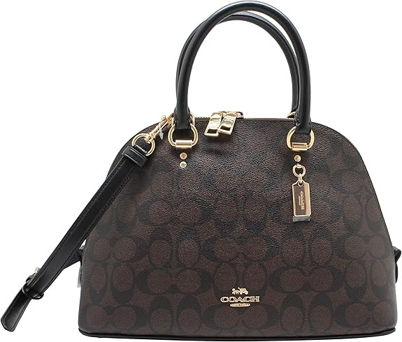 Coach Katy Satchel In Signature Canvas (IM/Brown Black) | Amazon (US)