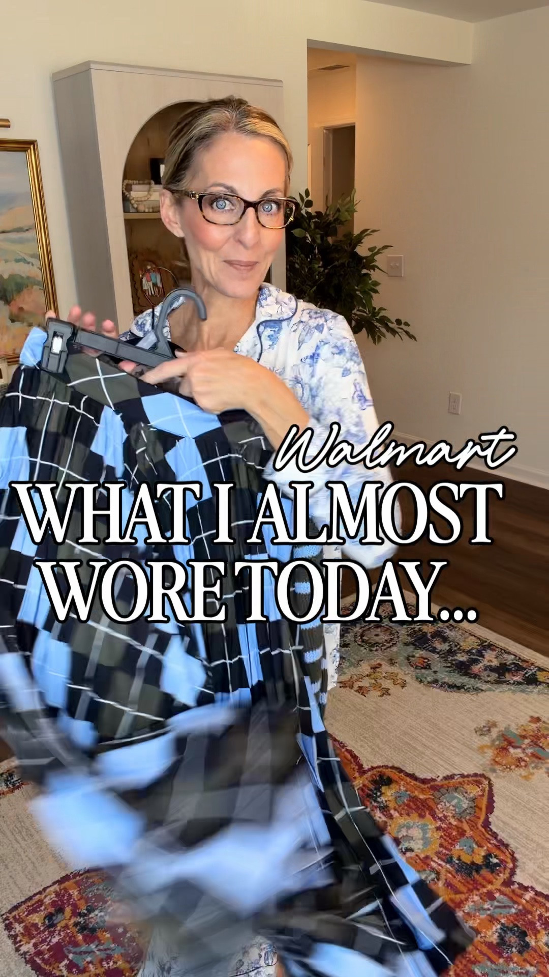 This was going to be today’s outfit… but then Manic Monday entered the chat and I went with option 2. 😂 I still LOVE this mix of plaid, stripes and fall layers—proof that pattern mixing works when you keep the colors in the same family. These are the kind of affordable Walmart fall pieces that make getting dressed for work easy, cute and comfortable. Comment MONDAY and I’ll send you all the links!

Walmart fall fashion, Walmart outfit ideas, fall work outfits, teacher outfits, teacher style, fall fashion over 40, fall fashion over 50, affordable fall fashion, Walmart workwear, plaid skirt outfit, pattern mixing outfit, layered fall outfits, preppy fall style, women’s workwear, affordable teacher clothes, Walmart new arrivals, fall outfit inspiration, everyday fall outfits, 50 year old style