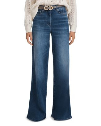 REISS Ameria Wide Leg Jeans in Mid Blue  | Bloomingdale's Women | Bloomingdale's (US)