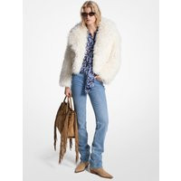 MK Cropped Faux Fur Jacket - Natural - Michael Kors | Michael Kors (UK)