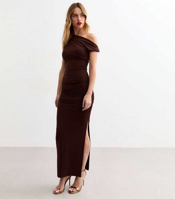 Brown Twist Shoulder Maxi Dress | New Look | New Look (UK)