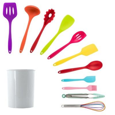 MegaChef 12 Piece Red Silicone Cooking Utensils | Target