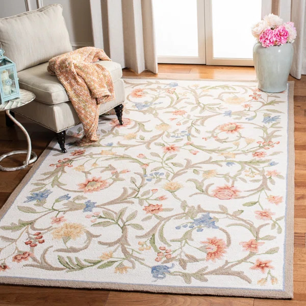 Hollander Hand Tufted Wool Floral Rug | Wayfair North America