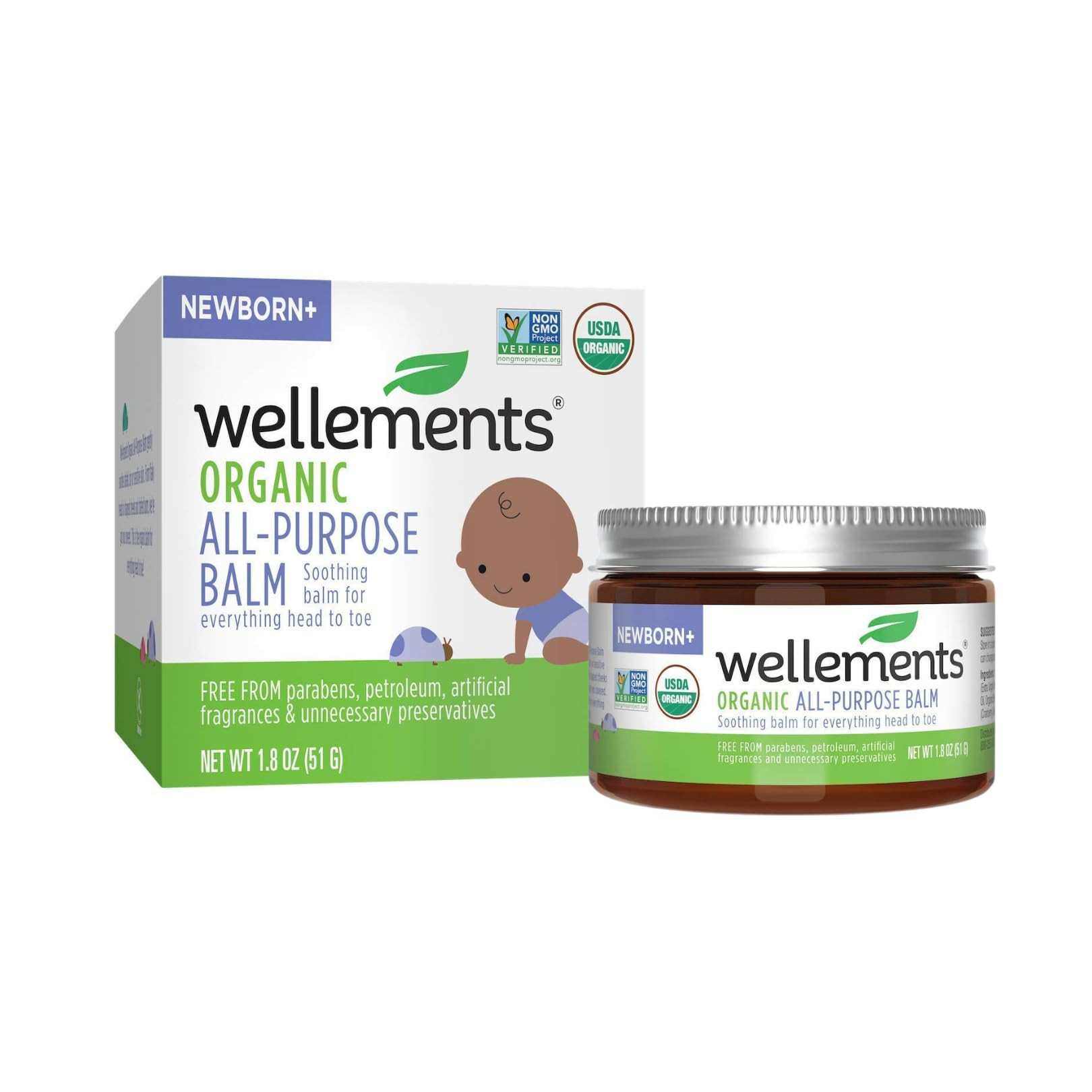 Wellements Organic All Purpose Balm for Babies and Kids | Gentle and Soothing All Over Ointment f... | Amazon (US)