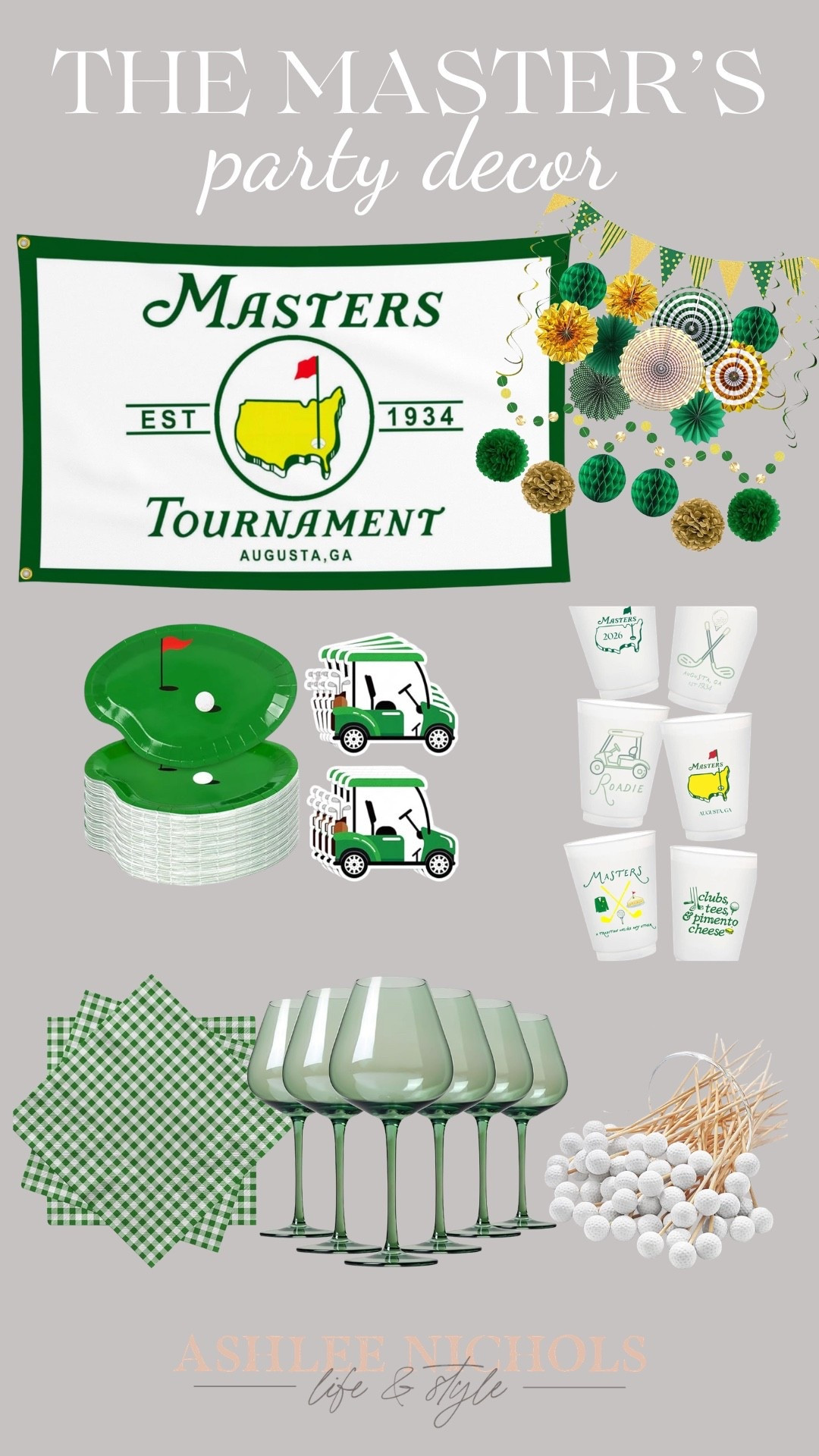 The masters
Golf party decor