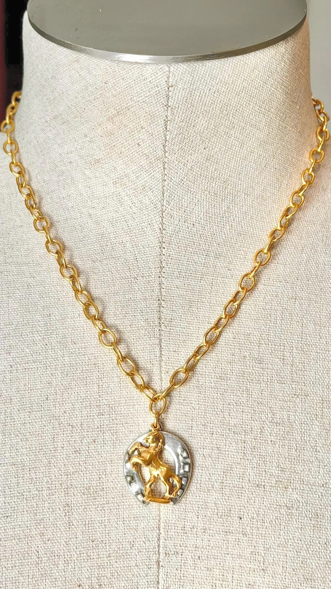 Stallion & Horseshoe Necklace | Etsy (US)