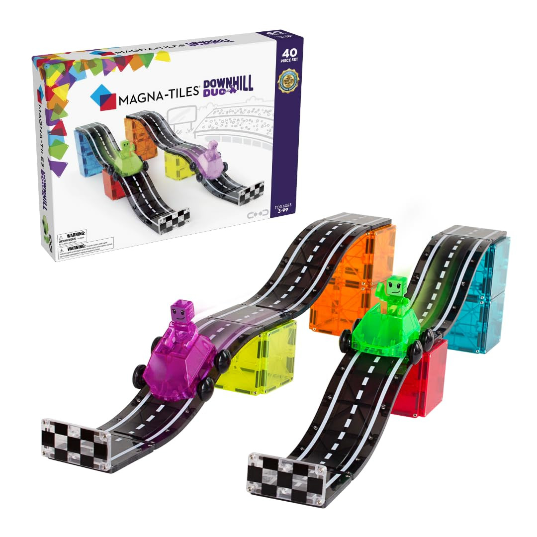 MAGNA-TILES Downhill Duo 40-Piece Magnetic Construction Set, The Original Magnetic Building Brand | Amazon (US)