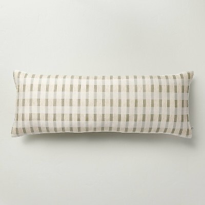 14"x36" Layered Stripe Lumbar Bed Pillow Sage Green/Cream/Natural - Hearth &  | eBay | eBay US