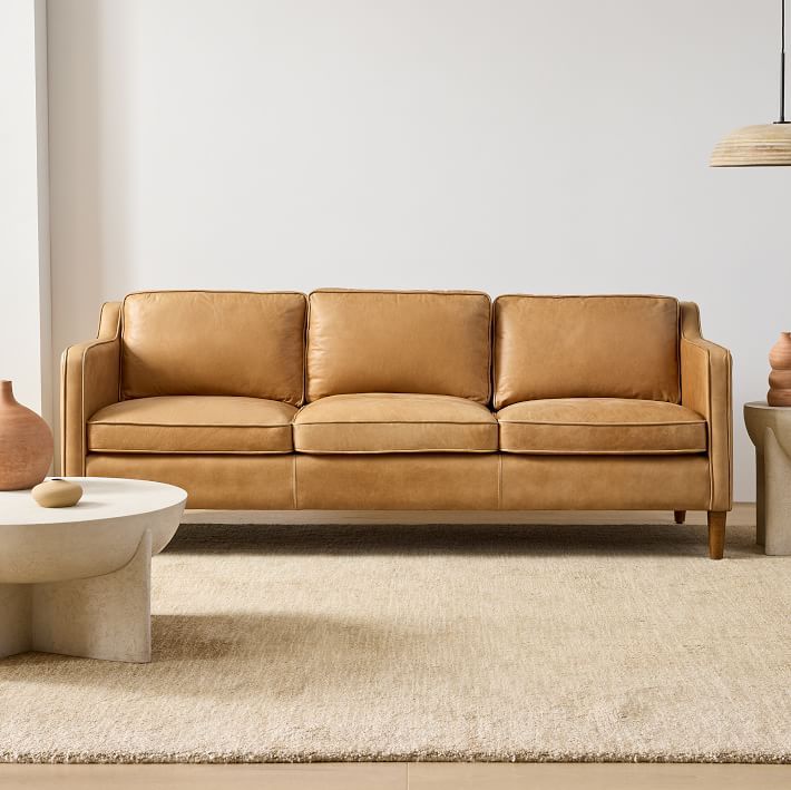 Hamilton Leather Sofa (70"–91") | West Elm (US)