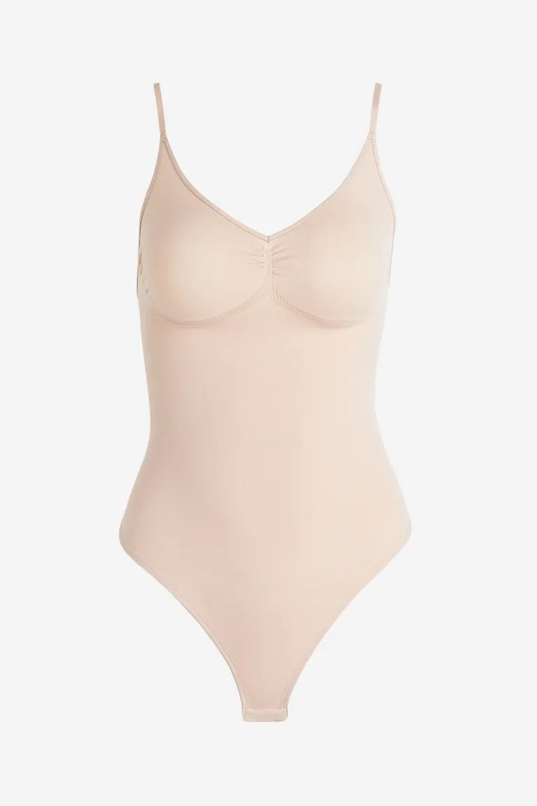 Stretchy and Sculpting Firm Shape Thong Bodysuit | H&M (US + CA)