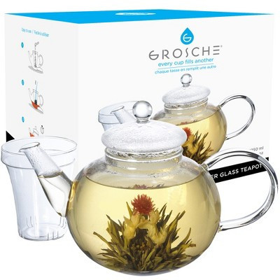GROSCHE Monaco Glass Teapot with Glass Tea Infuser, 42 fl oz. Capacity | Target