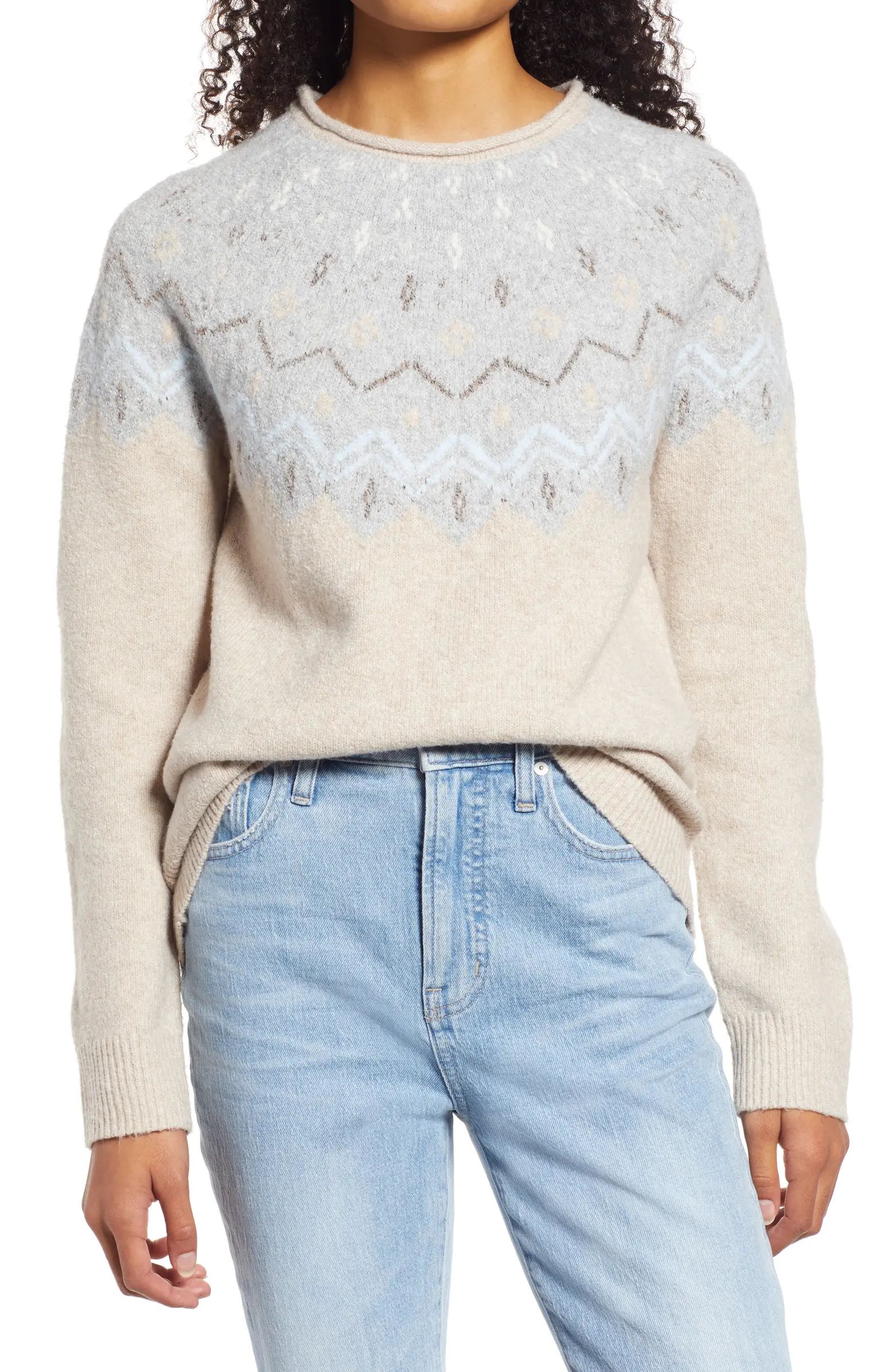 Fair Isle Roll Neck Sweater | Nordstrom