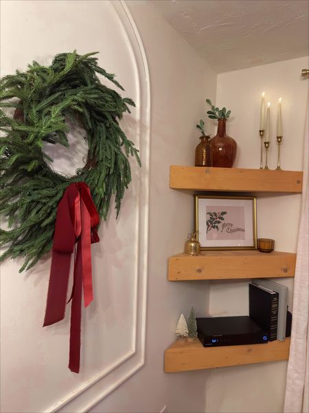 This is one of my favorite corners of my home no matter the season but especially at Christmas time! 

#homewithem #fauxwreath #christmaswreath #burgundyribbon #cornershelves #christmasshelfie #christmasshelfdecor #interiordesign #homedecor #christmasdecor #pocketsofmyhome #floatingshelves #fauxcandles #christmasdecor #ltkhome #ltkholiday #ltkseasonal #amazonfinds #amazonhome #amazonchristmas #etsyfinds #etsyhomedecor #velvetribbon #bhgstylemaker #christmasdecorations #christmasdecorating #howihome #cornerofmyhome #etsychristmas #mychristmashome #christmaswreaths 

#LTKHoliday #LTKhome #LTKSeasonal