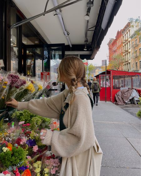 flower shopping 💐✨ wearing a size 2 in sweater & overalls 

#LTKSeasonal #LTKstyletip #LTKunder100