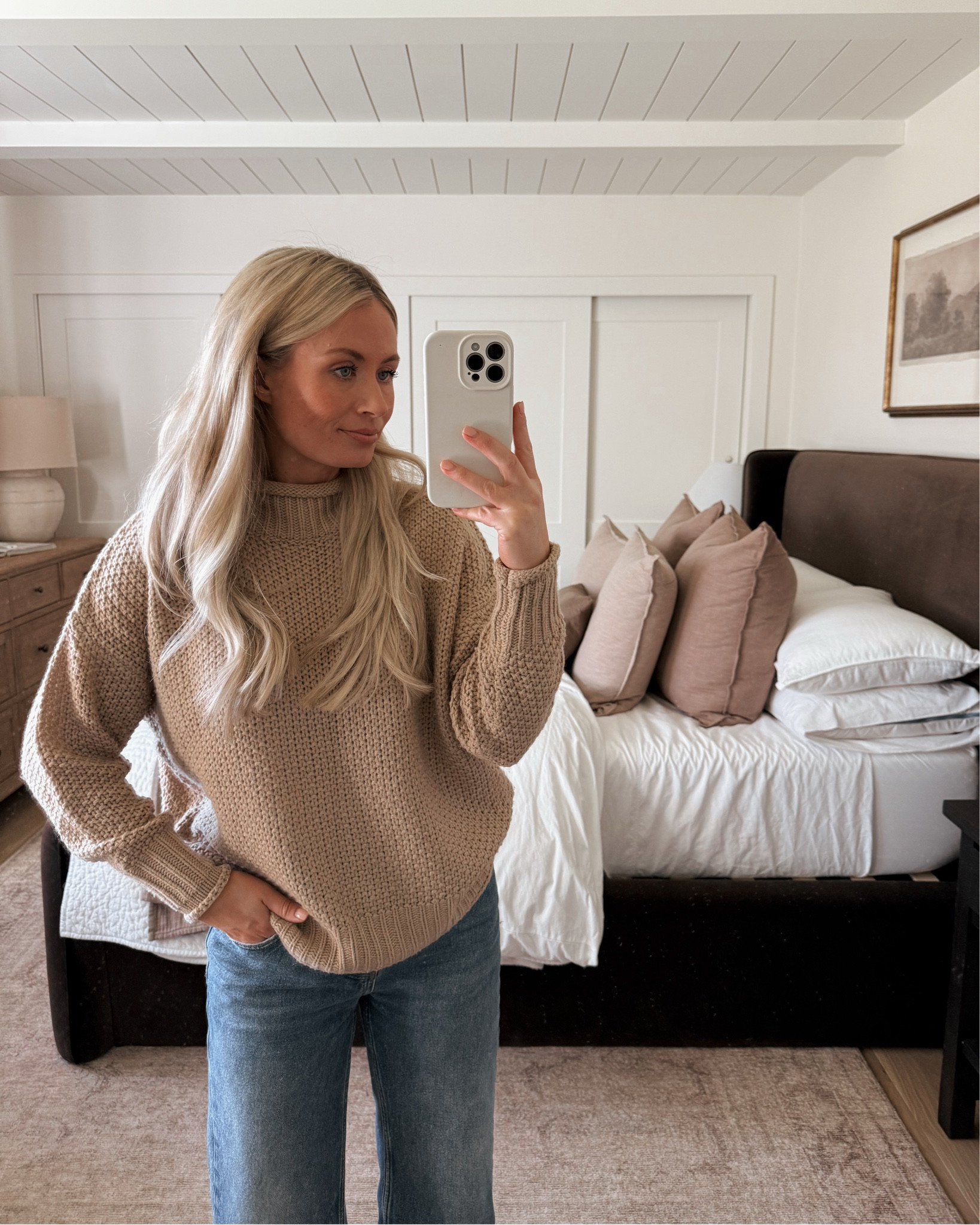 Favorite Amazon sweater! Such a classic shape and fit. 
SWEATER: small
JEANS: 24


#LTKGiftGuide #LTKFindsUnder50 #LTKHome