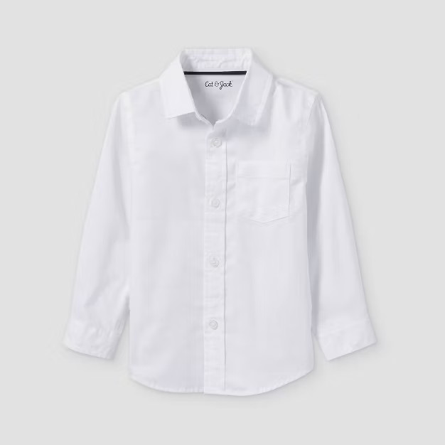 Toddler Boys' Oxford Long Sleeve Button-Down Shirt - Cat & Jack™ | Target