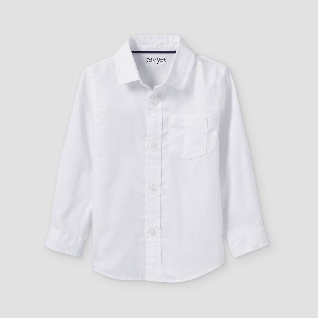 Toddler Boys' Oxford Long Sleeve Button-Down Shirt - Cat & Jack™ | Target