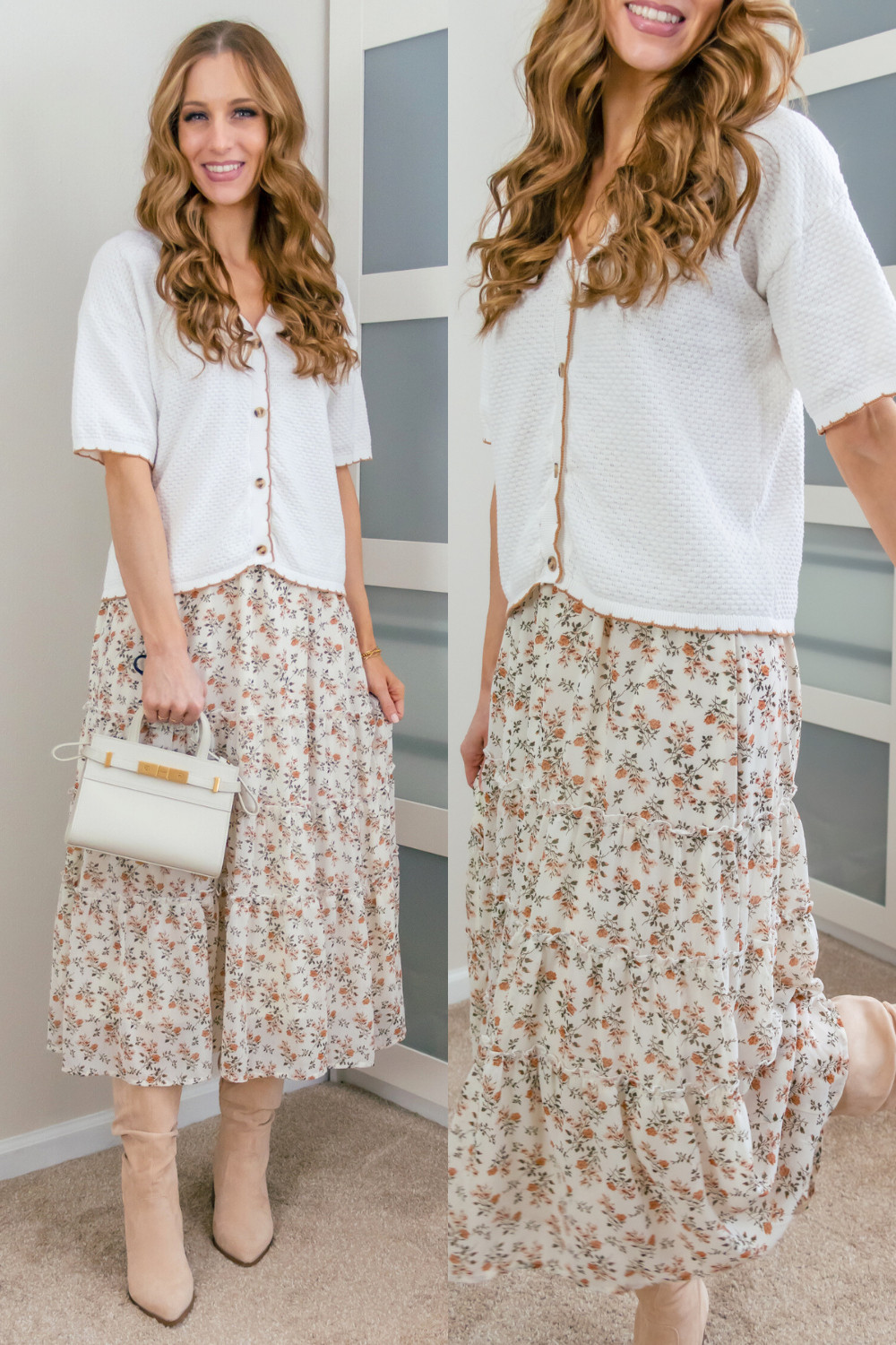 A perfect outfit for the spring! I'm loving this floral skirt with this cute top. The knee high boots are a great addition, especially for those in between days weather-wise. 

-I'm wearing a size small in the skirt and a size medium in the top. Boots fit TTS.


 

 #LTKootd #LTKSeasonal #LTKOver40