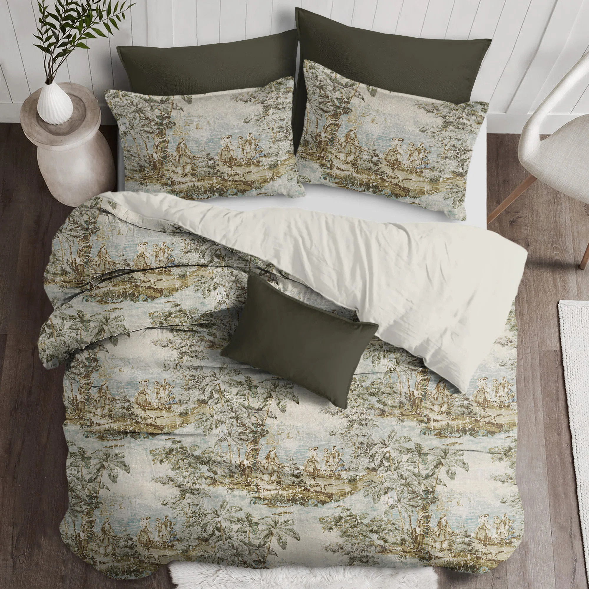 The Tailor's Bed French Countryside Beige/Ivory Linen Duvet Cover Set & Reviews | Wayfair | Wayfair North America