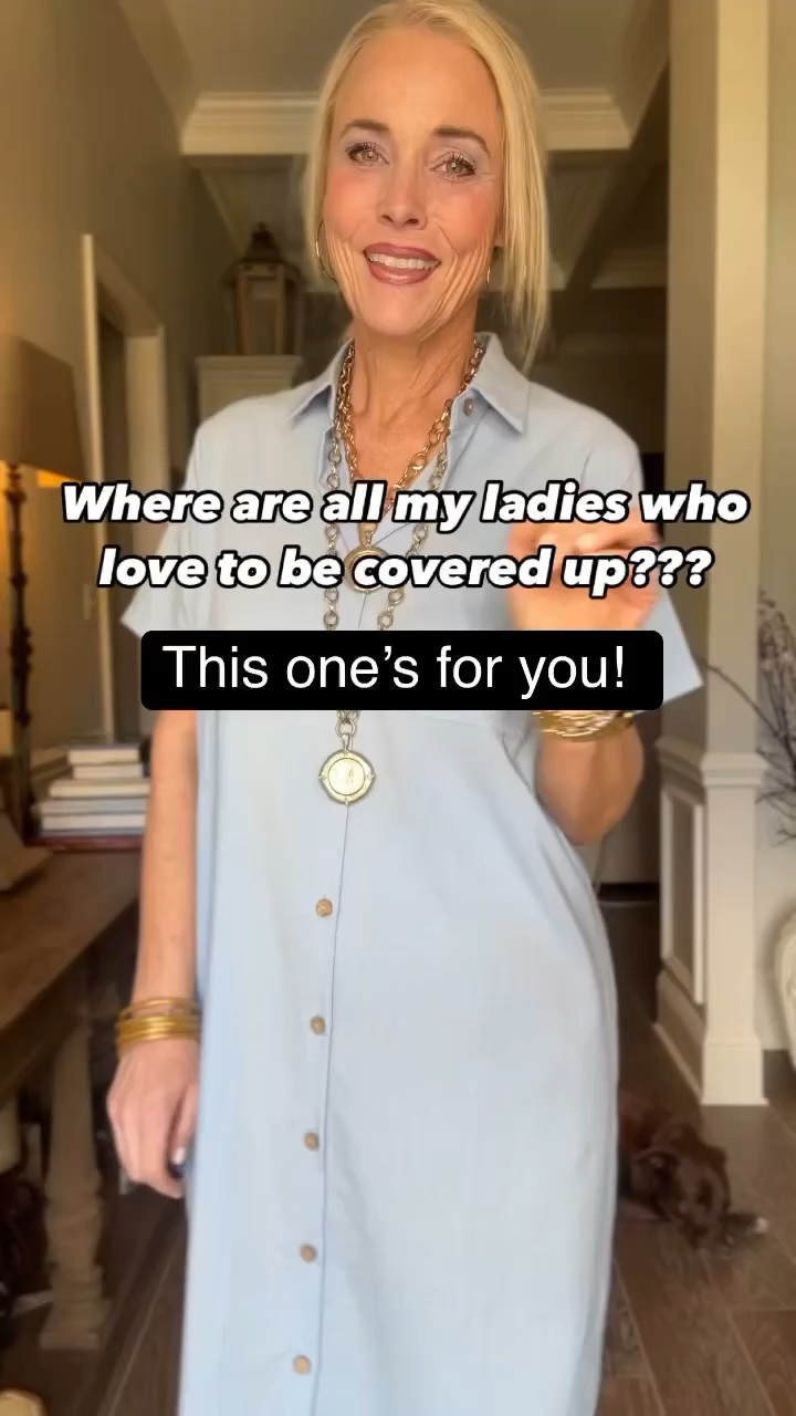 I thought I posted this already, butttttttt apparently not 🤦🏼‍♀️. I posted it in other ways but not this straightforward “Let me tell you how awesome the dress is” way. I know so many of you want longer dress options, and this one fits the bill! S-XXL and 14 solids/prints options. Fabric content is 49% rayon 34% polyester 17% nylon, but I gotta tell ya, it feels a lot like a linen blend. 

#LTKfindsunder50 #LTKsalealert #LTKover40