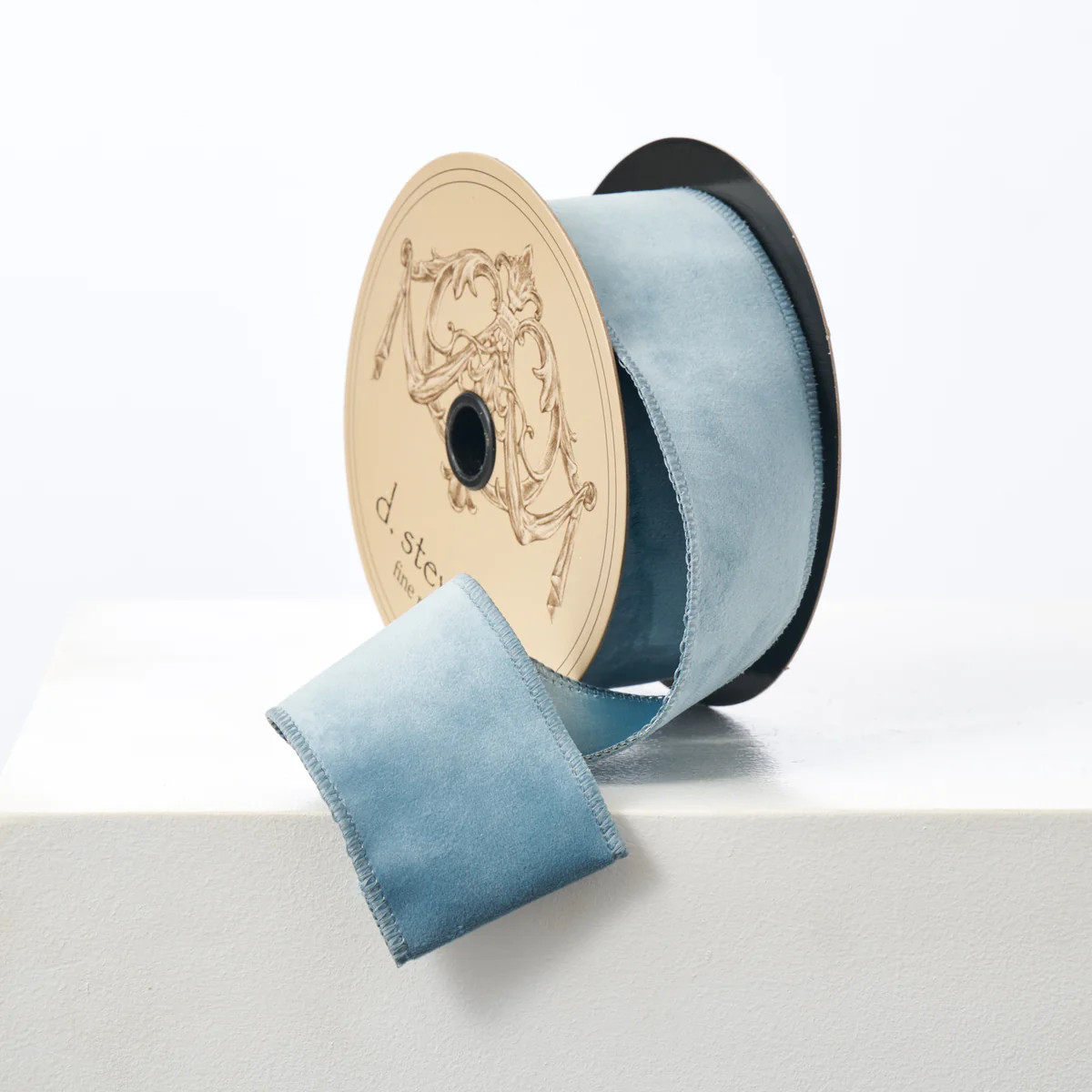 D. Stevens Soft Blue Taffeta 10 Yd. Wire-Lined Ribbon Spool | Darby Creek Trading