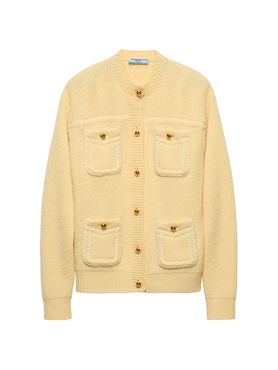 Women's Cashmere Cardigan - Yellow - Size 6 | Saks Fifth Avenue