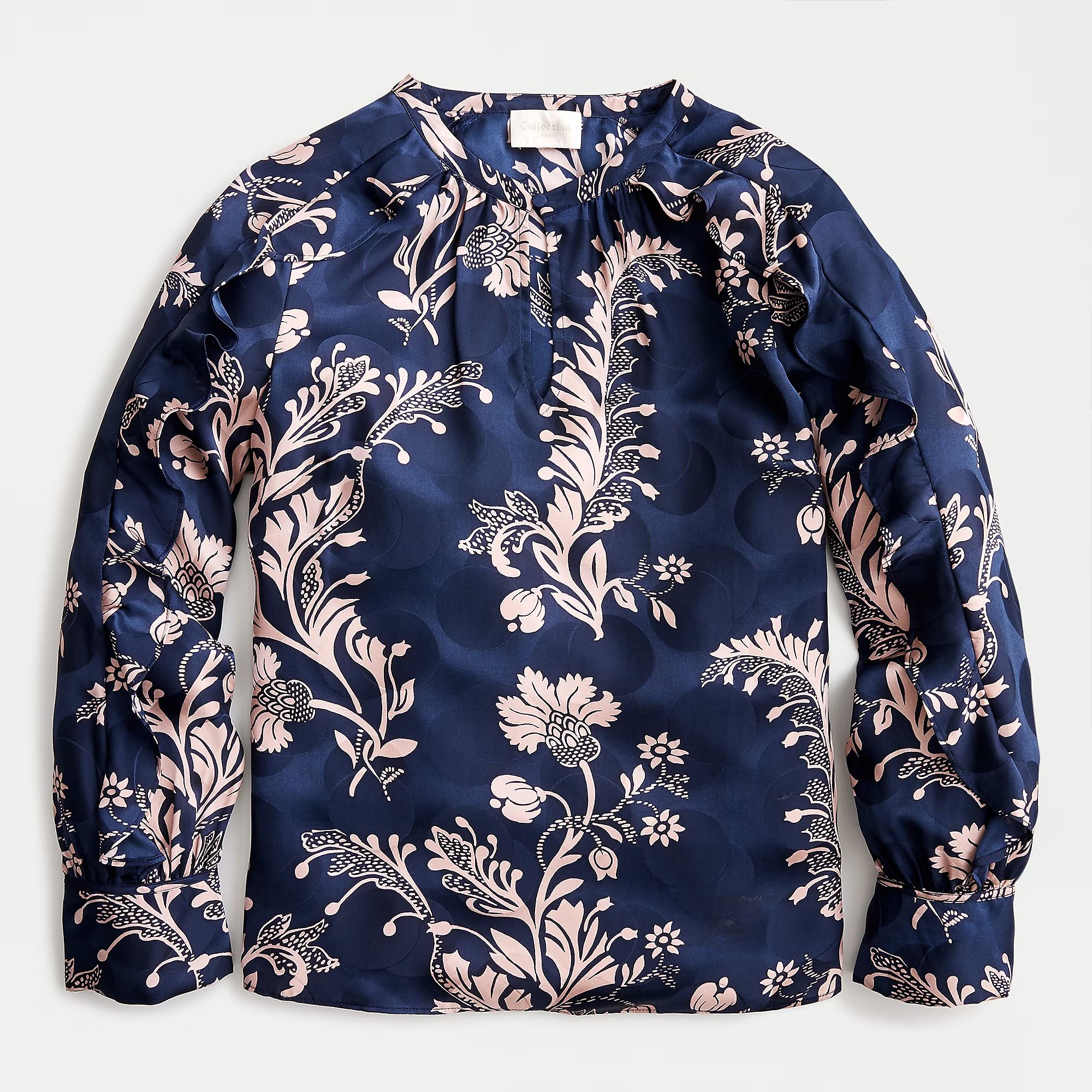 Collection floral silk jacquard top | J.Crew US