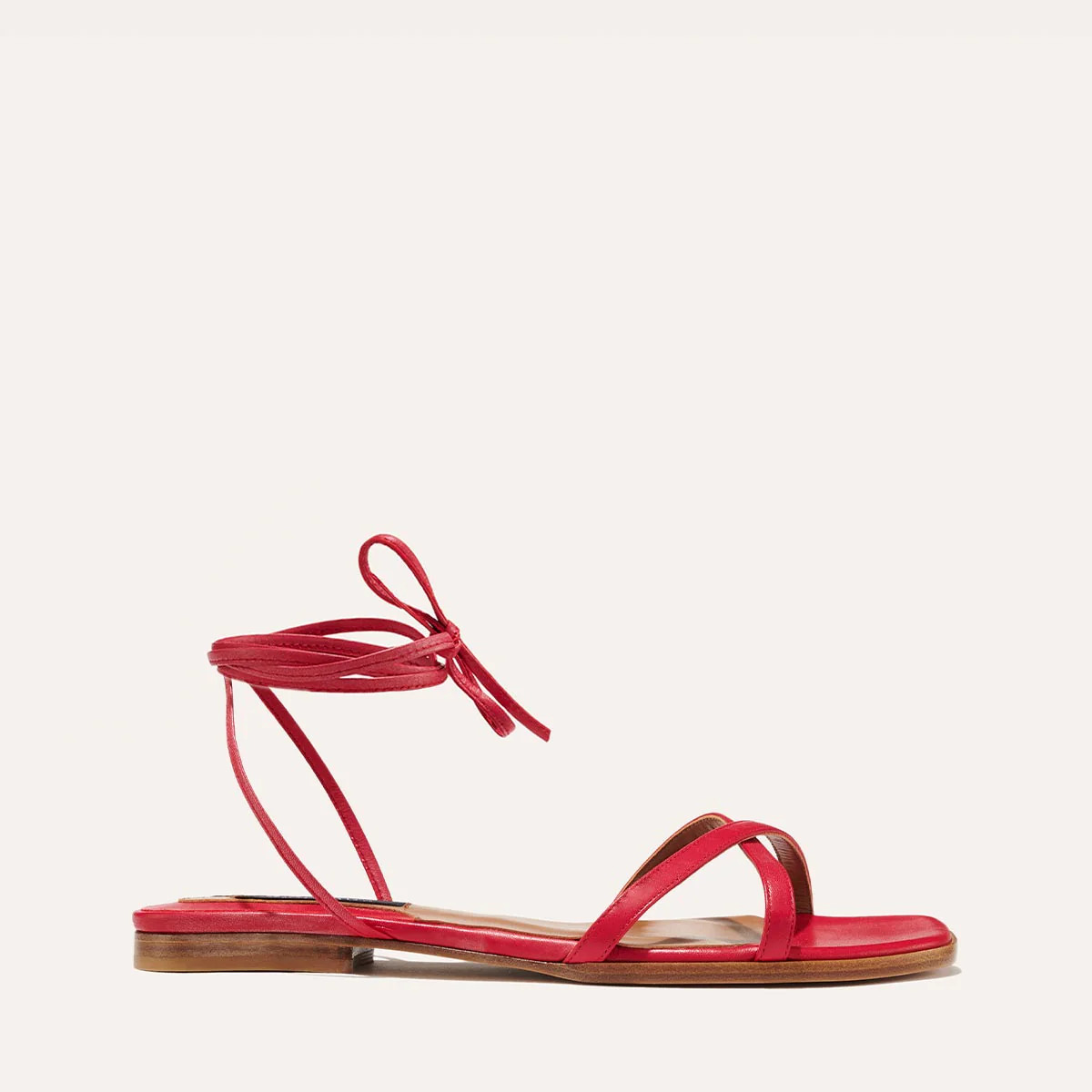 The Wrap Sandal - Poppy Nappa | Margaux