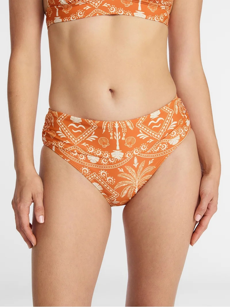 Time and Tru Women's and Women’s Plus Ruched Front Bikini Bottoms, Sizes XS-3X | Walmart (US)