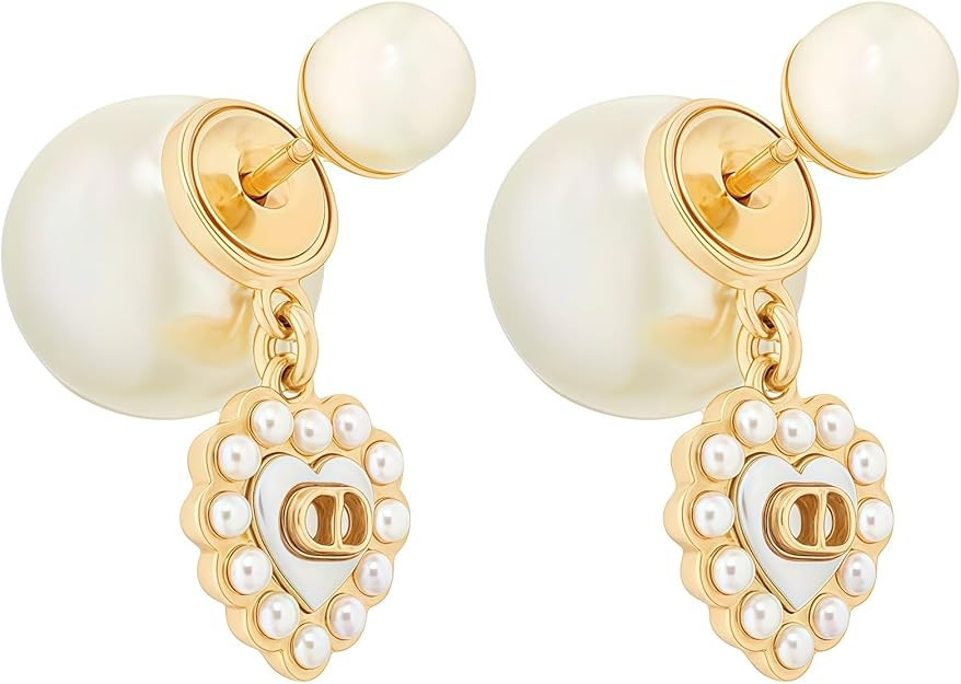 18K Gold Plated Copper Pearl Earrings Non Allergenic Birthday Gift Baroque Exquisite Jewelry Shin... | Amazon (US)