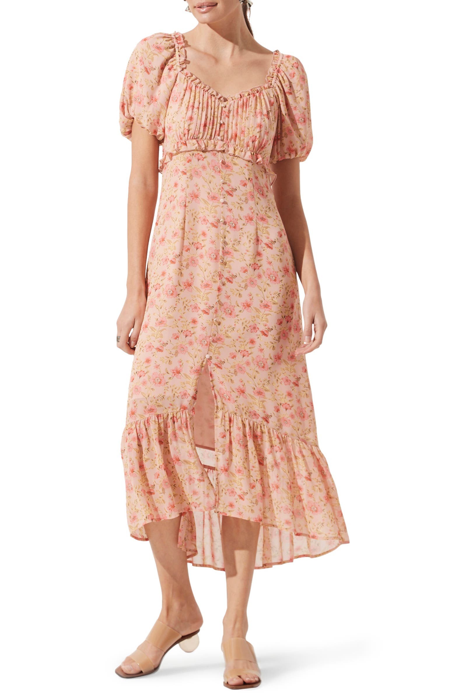 Balloon Sleeve Midi Dress | Nordstrom