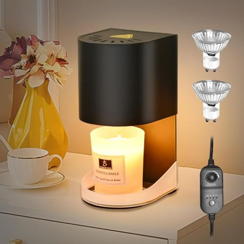 Candle Warmer Lamp with Timer, Electric Black Candle Warmer Lamp for Bedroom Decor, Dimmable Candle Light Warmer,House Warming Gifts New Home, Christmas Gifts for Women,Wax Melt Warmer for Jar Candles | Amazon (US)