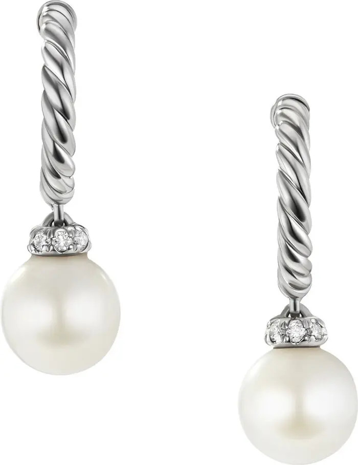 Pearl & Pavé Solari Drop Earrings with Diamonds | Nordstrom