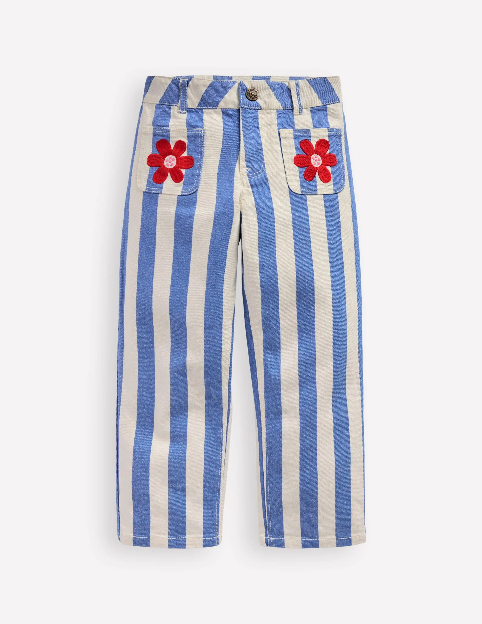 Patch Pocket Trouser-Peacock Plume Blue/ Ivory | Boden (US)