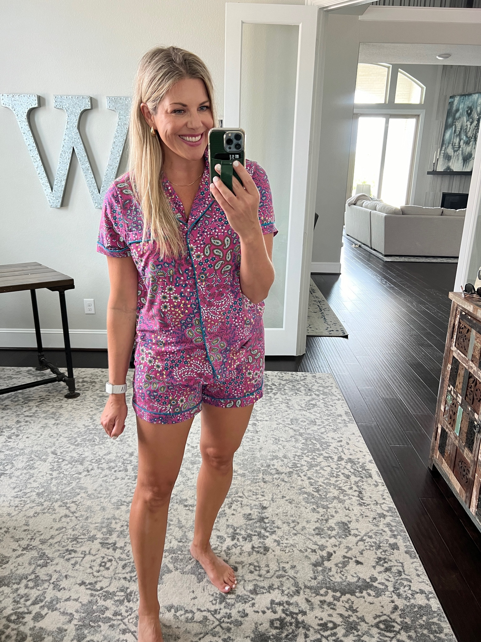 These pajamas I got on Walmart are so soft and comfy! I’m true to size in the large. #walmartpartner #walmartfashion @walmartfashion 

#LTKFindsUnder50 #LTKMidsize #LTKOver40