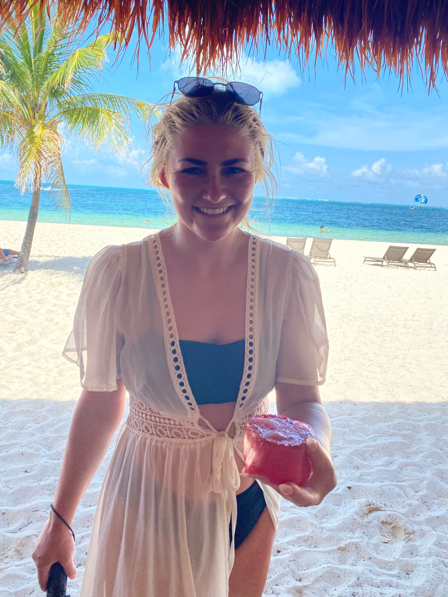 This suit is high waisted and so flattering!🤩👙 
Cover up is sold out so linking one similar! 
Suit + cover up - L 

#LTKFind #LTKswim #LTKfit