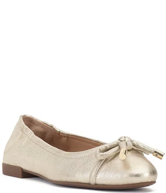 Maysa Leather Bow Ballet Flats | Dillard's