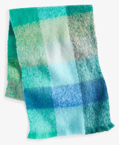 Women's Oversized Brushed Colorblocked Scarf, Created for Macy's | Macy's