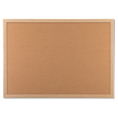 U Brands Cork Bulletin Board, 23 x 17" - Light Birch Wood Frame | Target