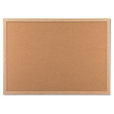 U Brands Cork Bulletin Board, 23 x 17" - Light Birch Wood Frame | Target