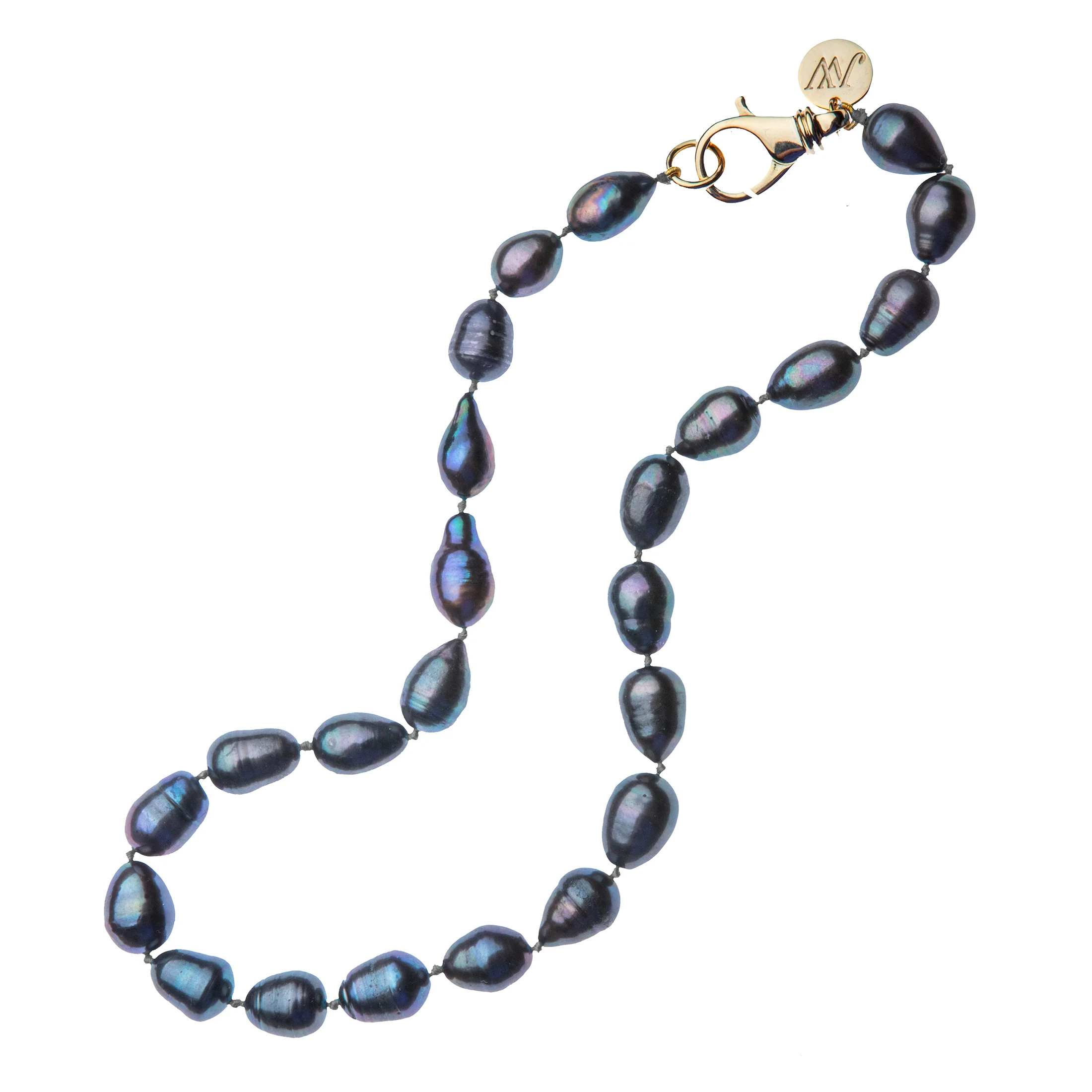 Black Pearl Knotted Beaded Necklace | Jane Win